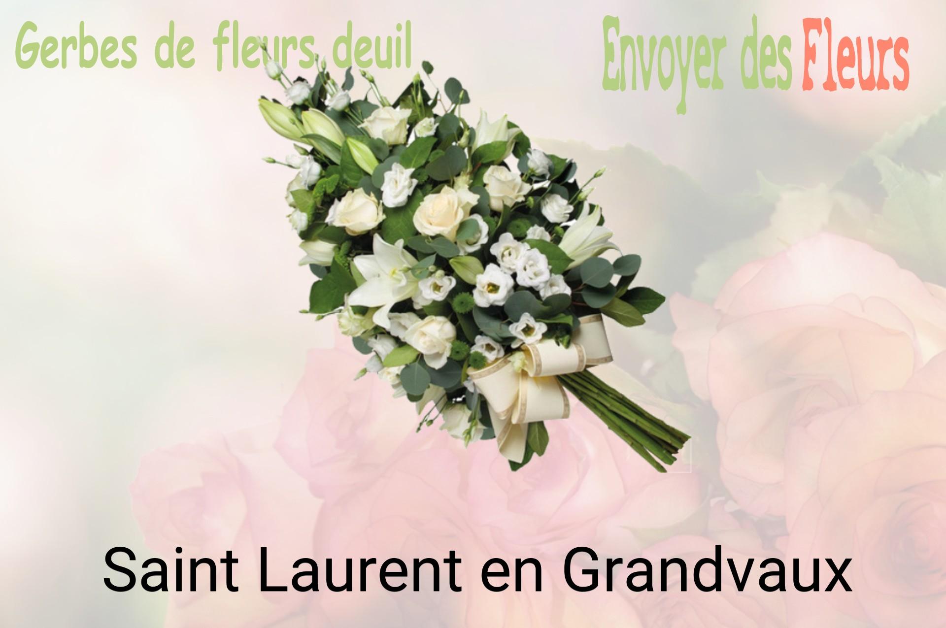 Gerbe de fleurs de deuil livrée à Saint-Laurent-en-Grandvaux